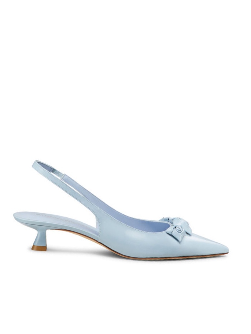 Stuart Weitzman Light Blue Slingback Kitten Heel Pumps